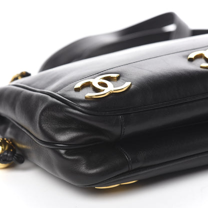 Chanel Lambskin CC Shoulder Bag Black 12 of 14