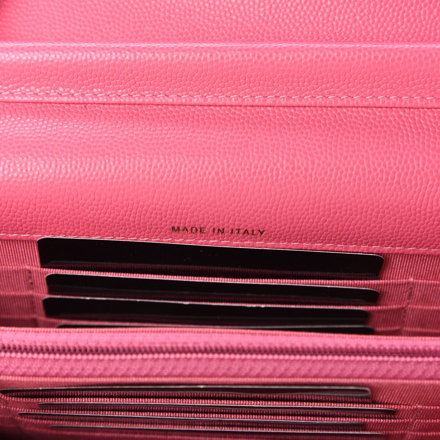 Caviar Quilted Square Wallet On Chain WOC Pink