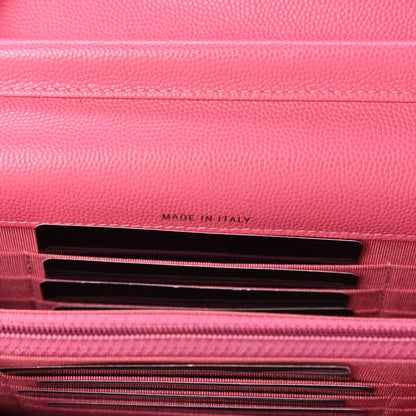 Chanel Caviar Quilted Square Wallet On Chain WOC Pink 8 of 12