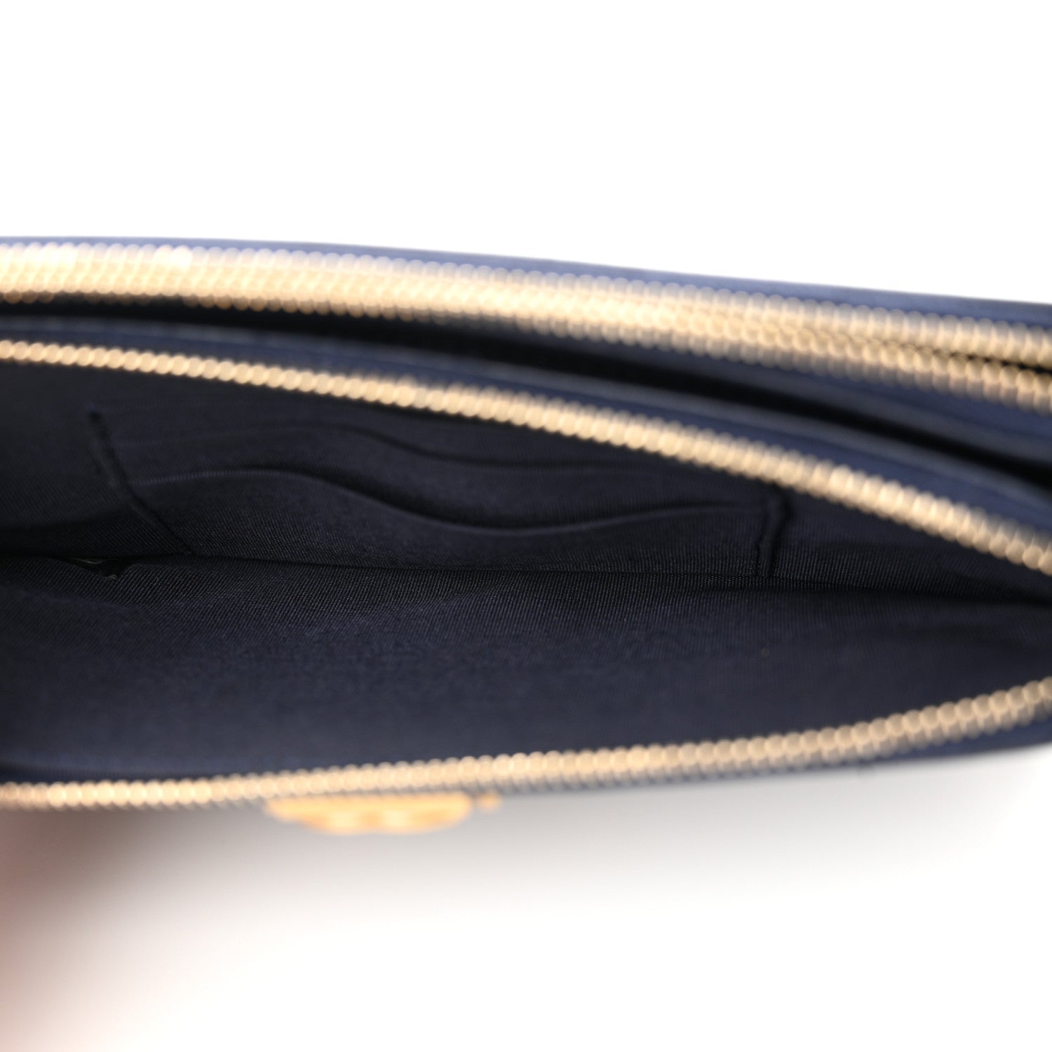 Chanel Caviar Quilted Small Boy Clutch With Chain Dark Blue 6 of 12