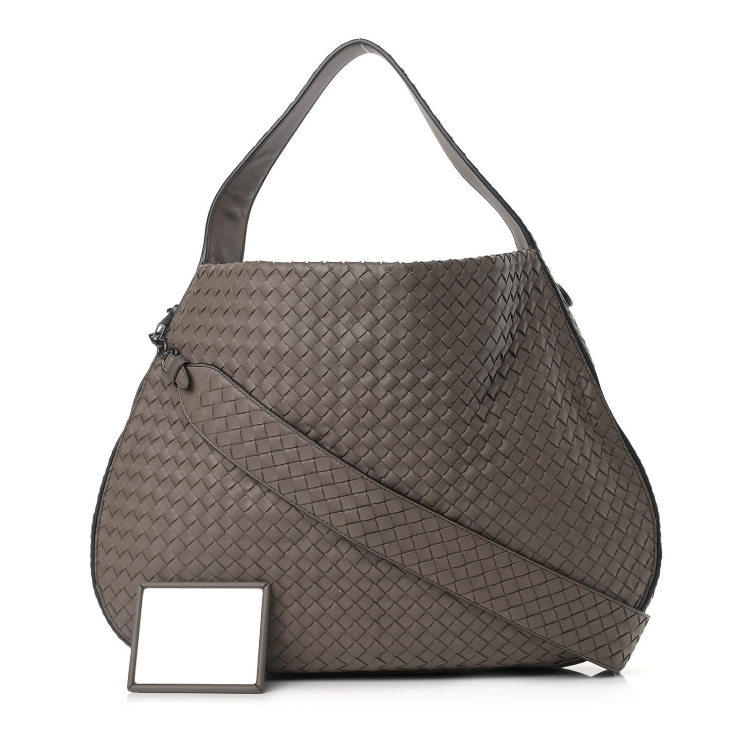 Nappa Intrecciato City Hobo Steel