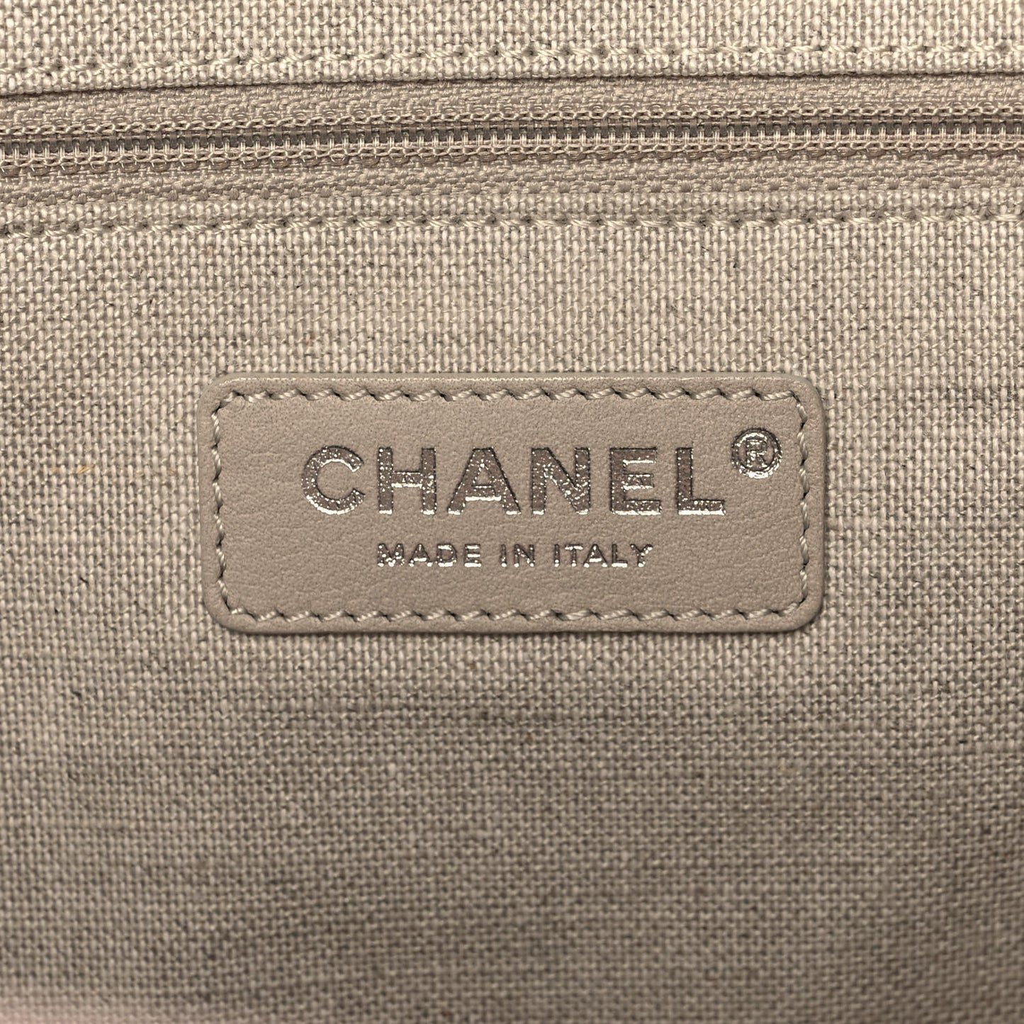 Mixed Fibers Small Deauville Tote Beige