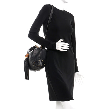 Gucci Guccissima Medium Indy Top Handle Hobo Black 2 of 8