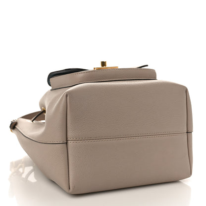 Louis Vuitton Calfskin Lockme Bucket MM Greige 4 of 9