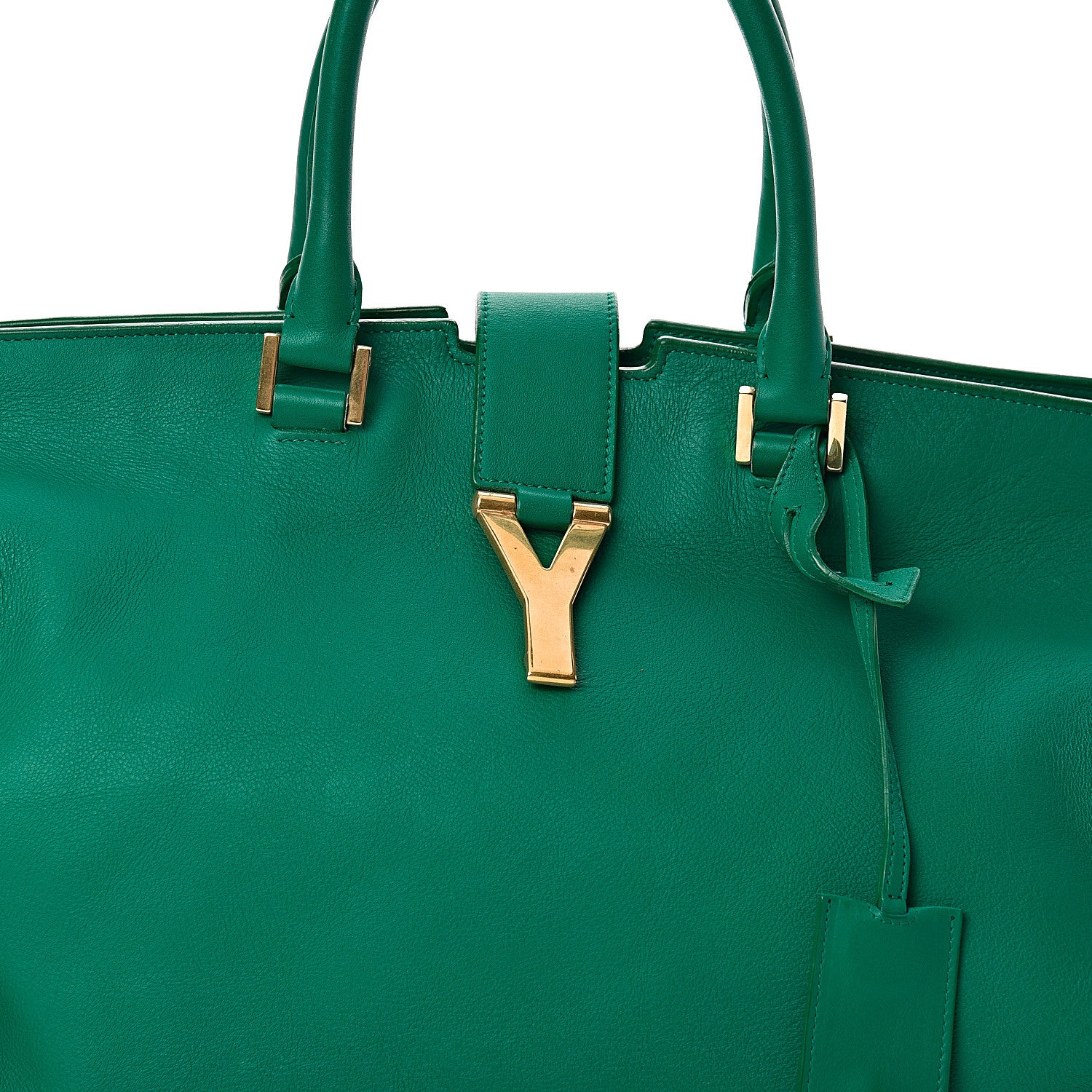 Saint Laurent Calfskin Medium Classic Y Cabas Green 12 of 12