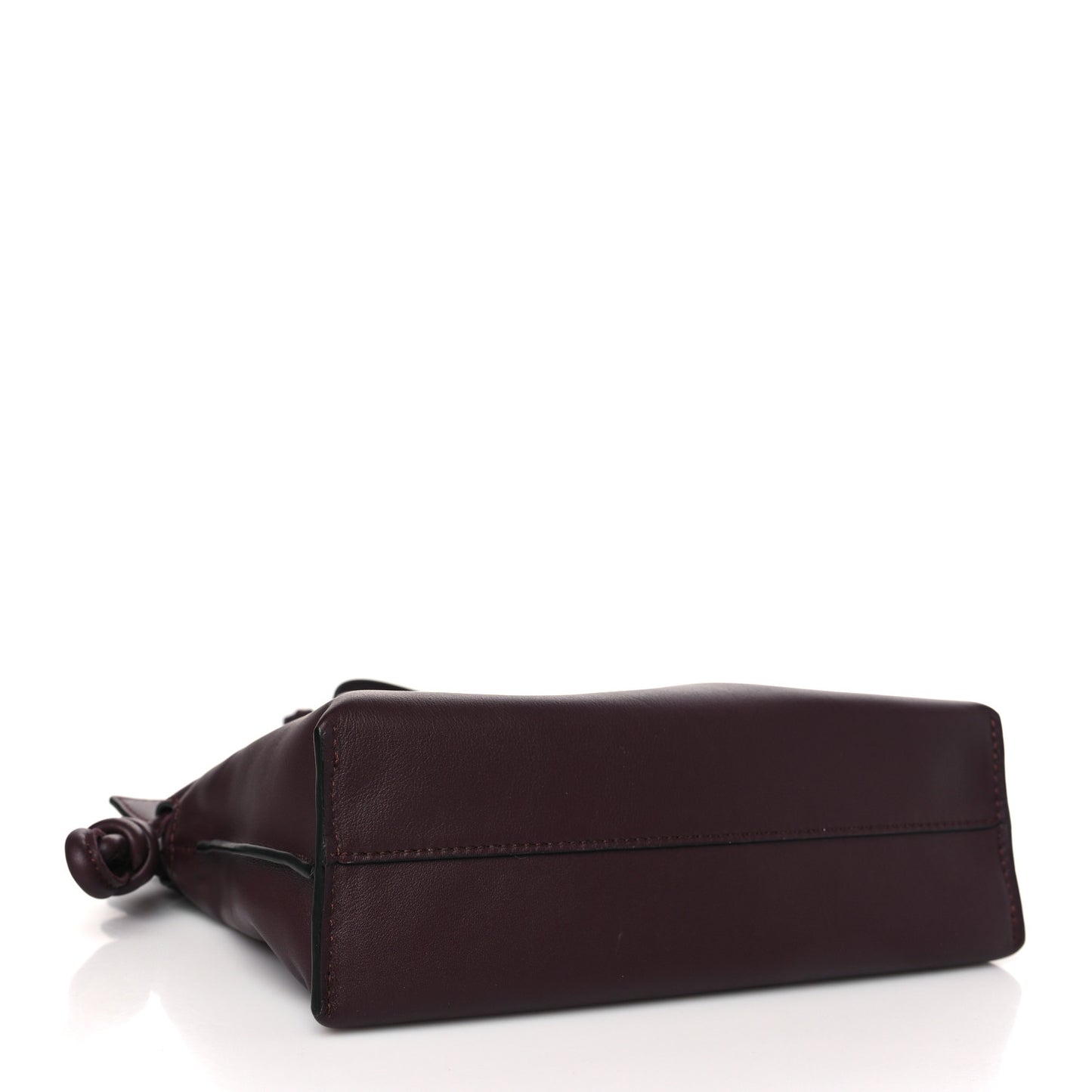 Calfskin Mini Flamenco Knot Clutch Prune