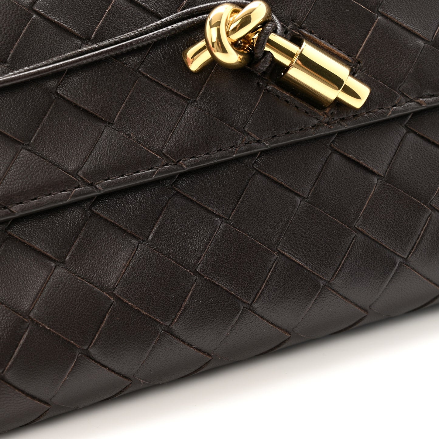 Nappa Intrecciato Long Andiamo Top Handle Clutch Fondant