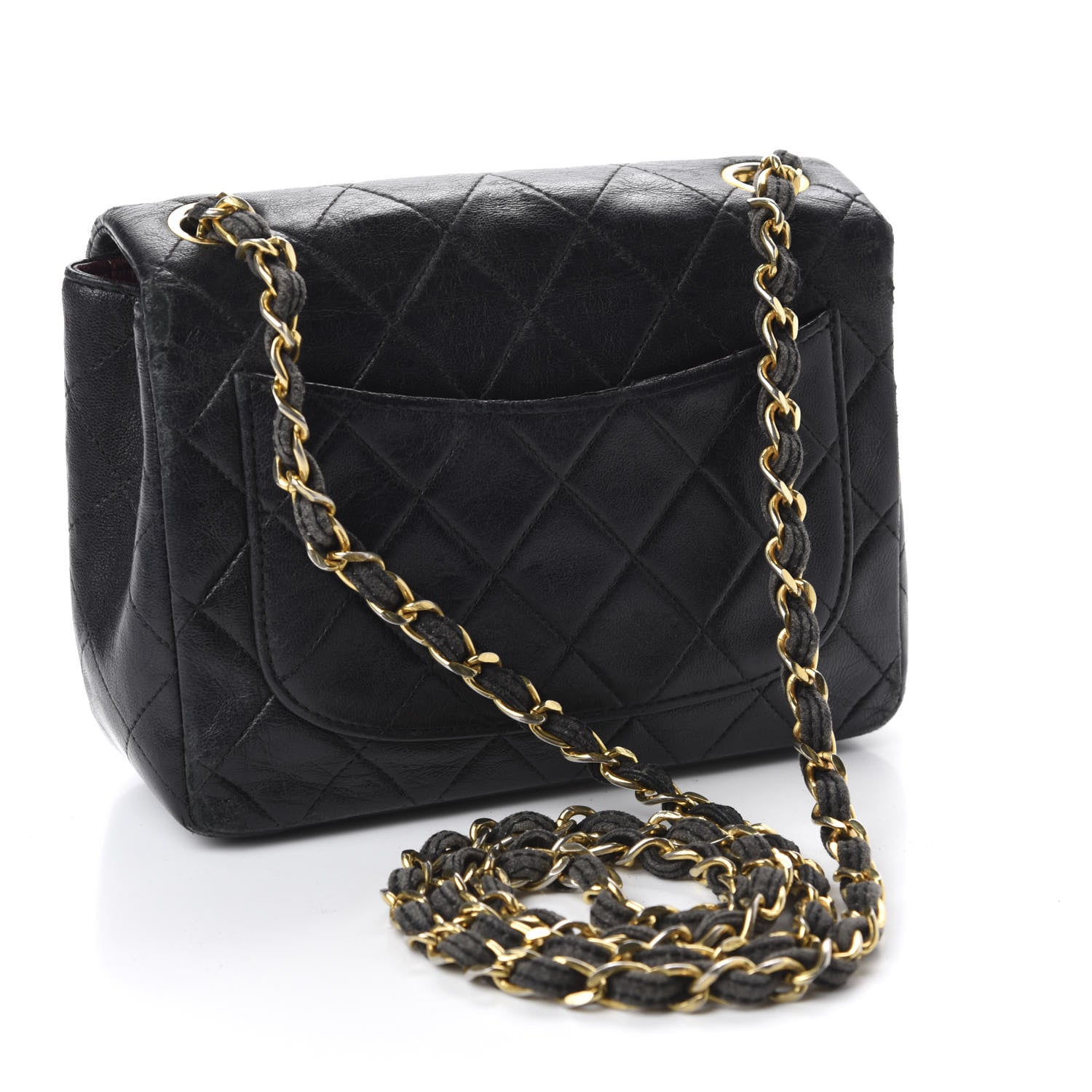 Chanel Lambskin Quilted Mini Square Flap Black 3 of 14