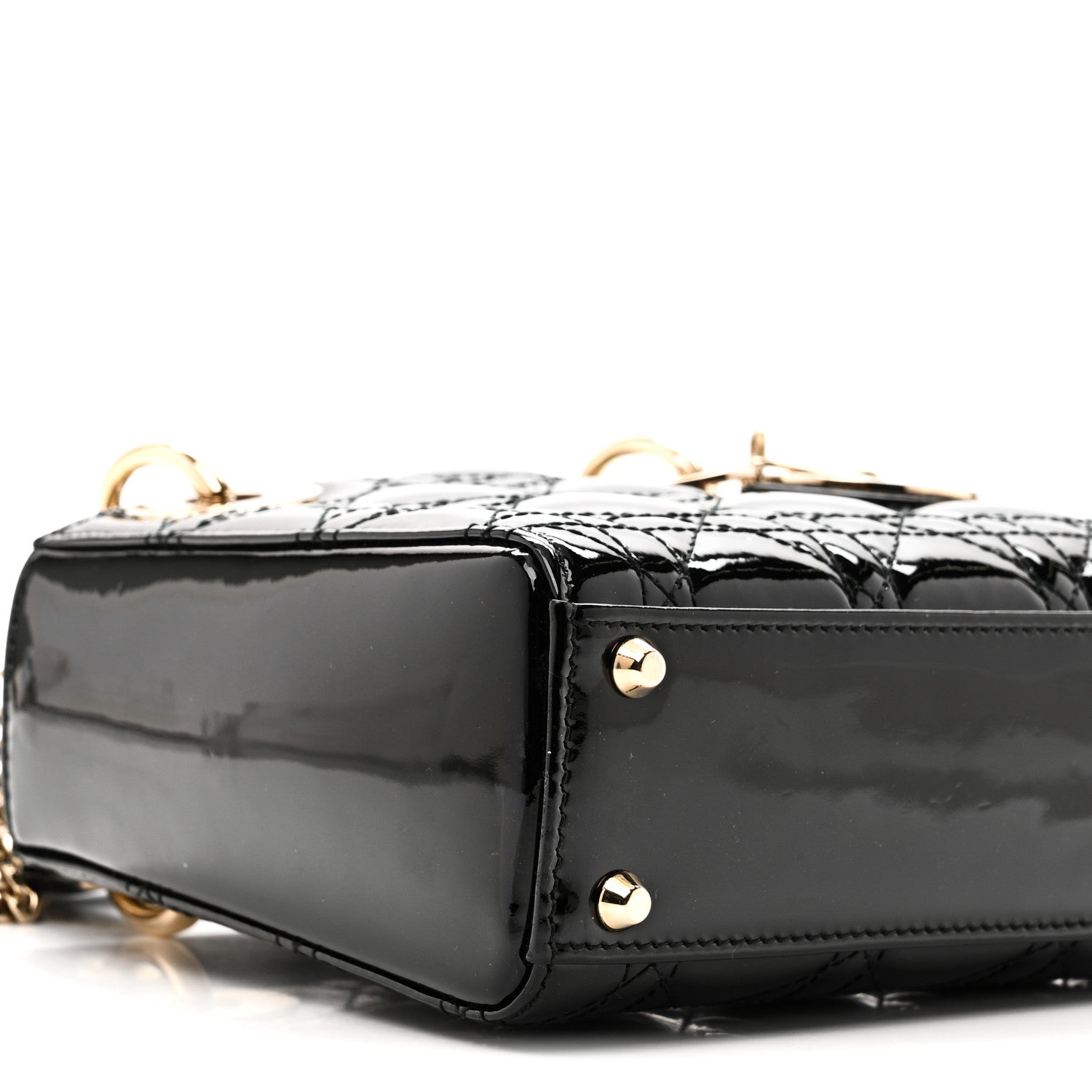 Christian Dior Patent Cannage Mini Lady Dior Black 8 of 10