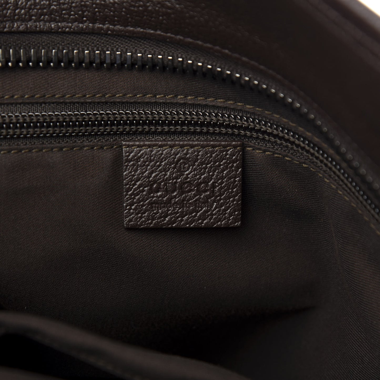 GG Monogram Medium Web Handle Vertical Tote Brown
