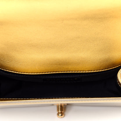 Chanel Metallic Patent Calfskin Quilted Small Boy Flap Gold 5 of 12