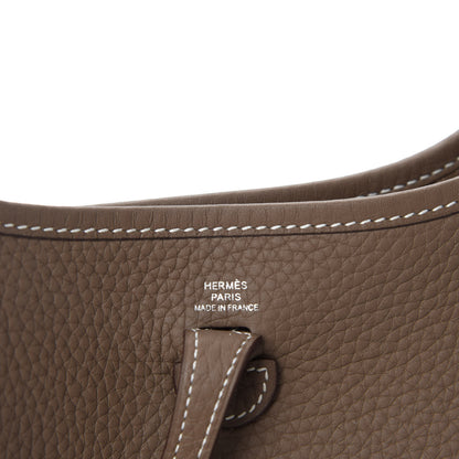 Hermes Taurillon Clemence Amazone Evelyne TPM Etoupe Bleu Indigo 8 of 11