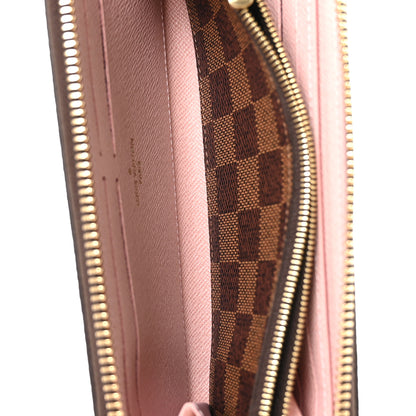 Louis Vuitton Damier Ebene Clemence Wallet Rose Ballerine 5 of 6
