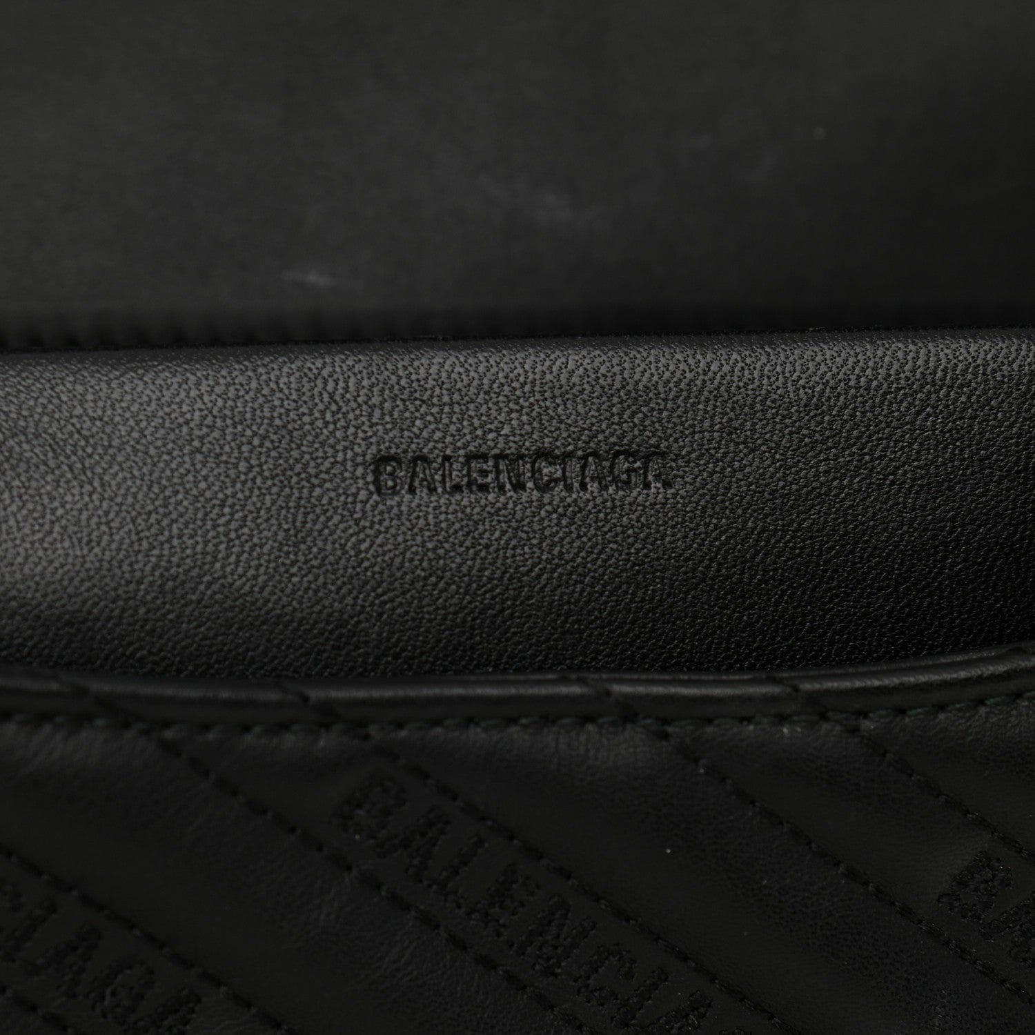 Balenciaga Calfskin Logo Matelasse Large Round Shoulder Bag Black 8 of 11