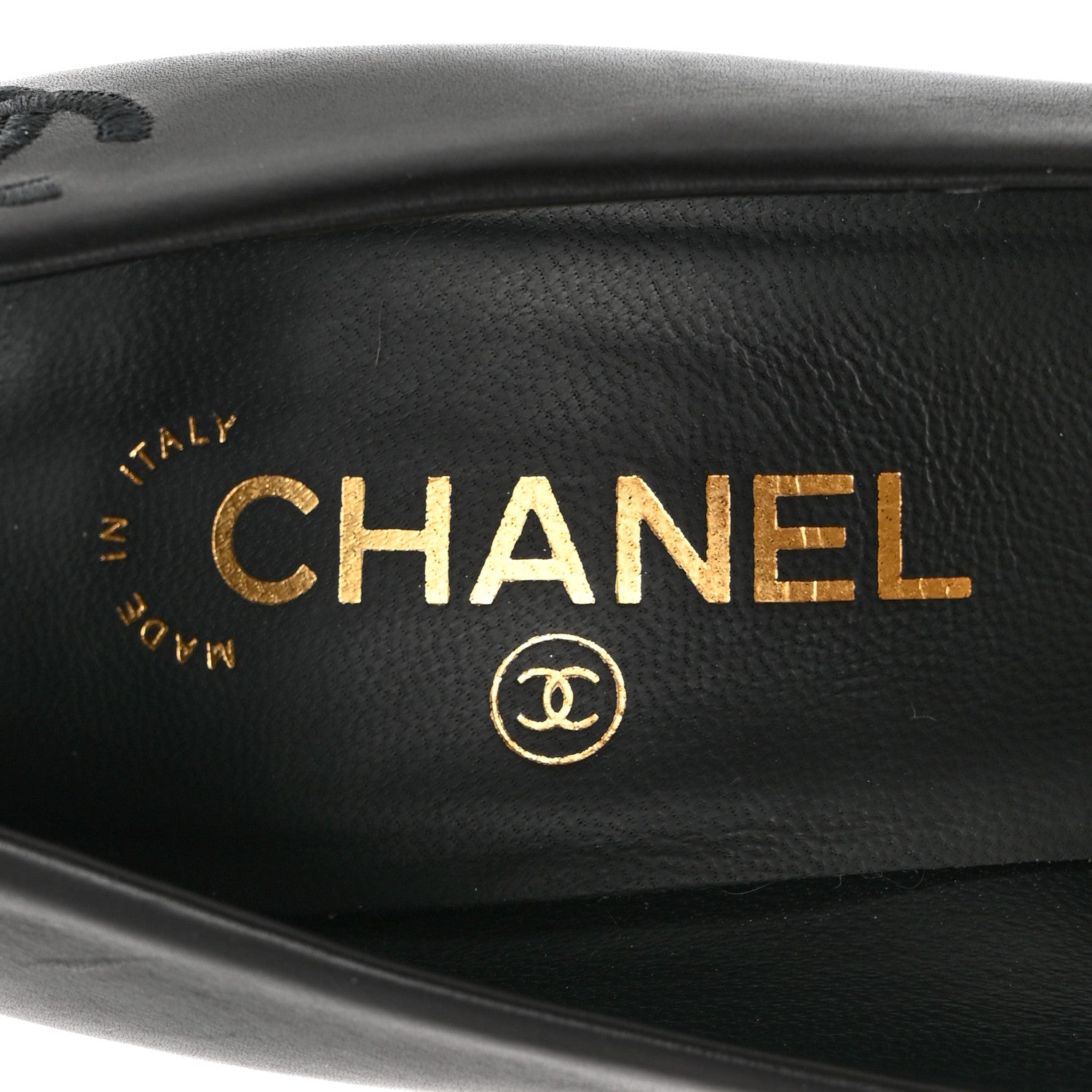 Chanel Calfskin Camellia High Pumps 40.5 Black Gold 7 of 13