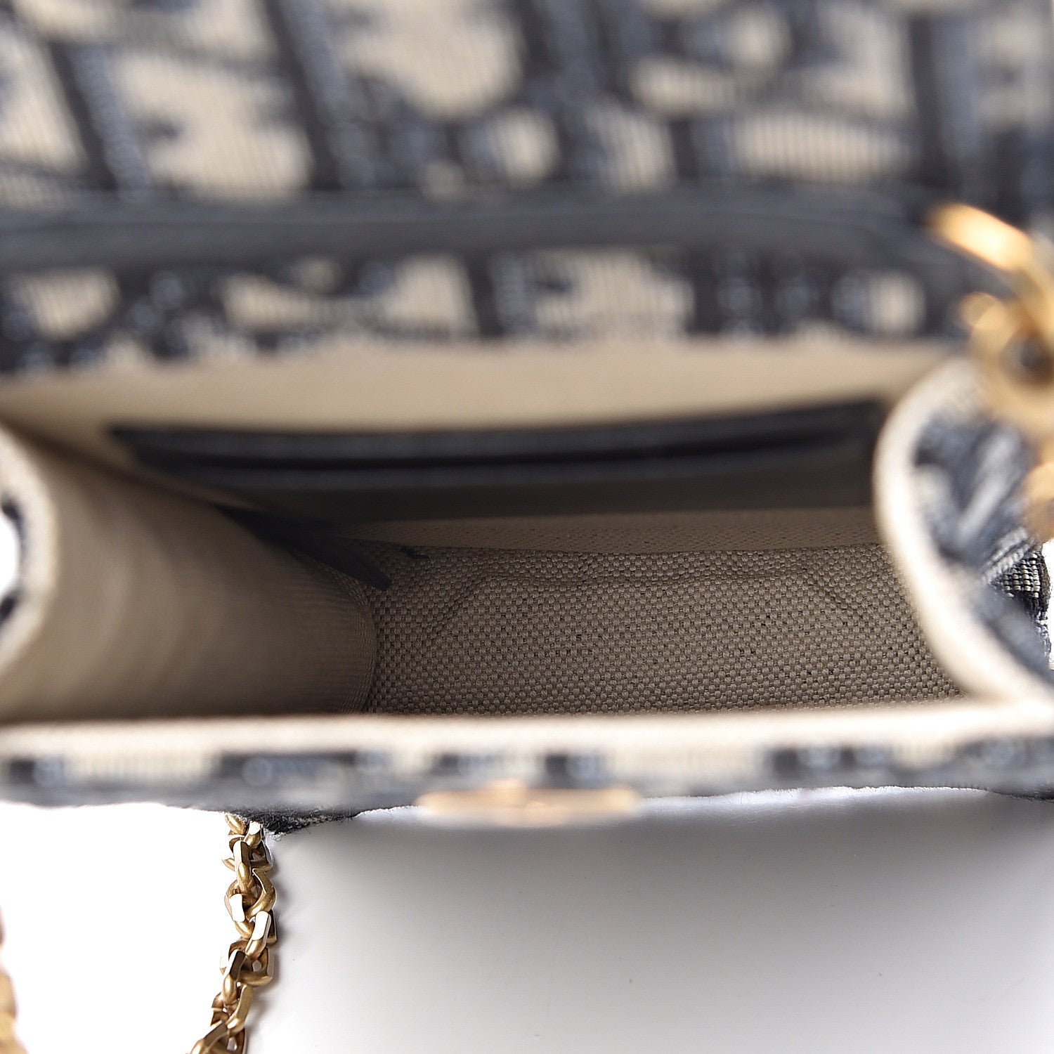 Christian Dior Oblique Saddle Clutch Chain Blue 5 of 10