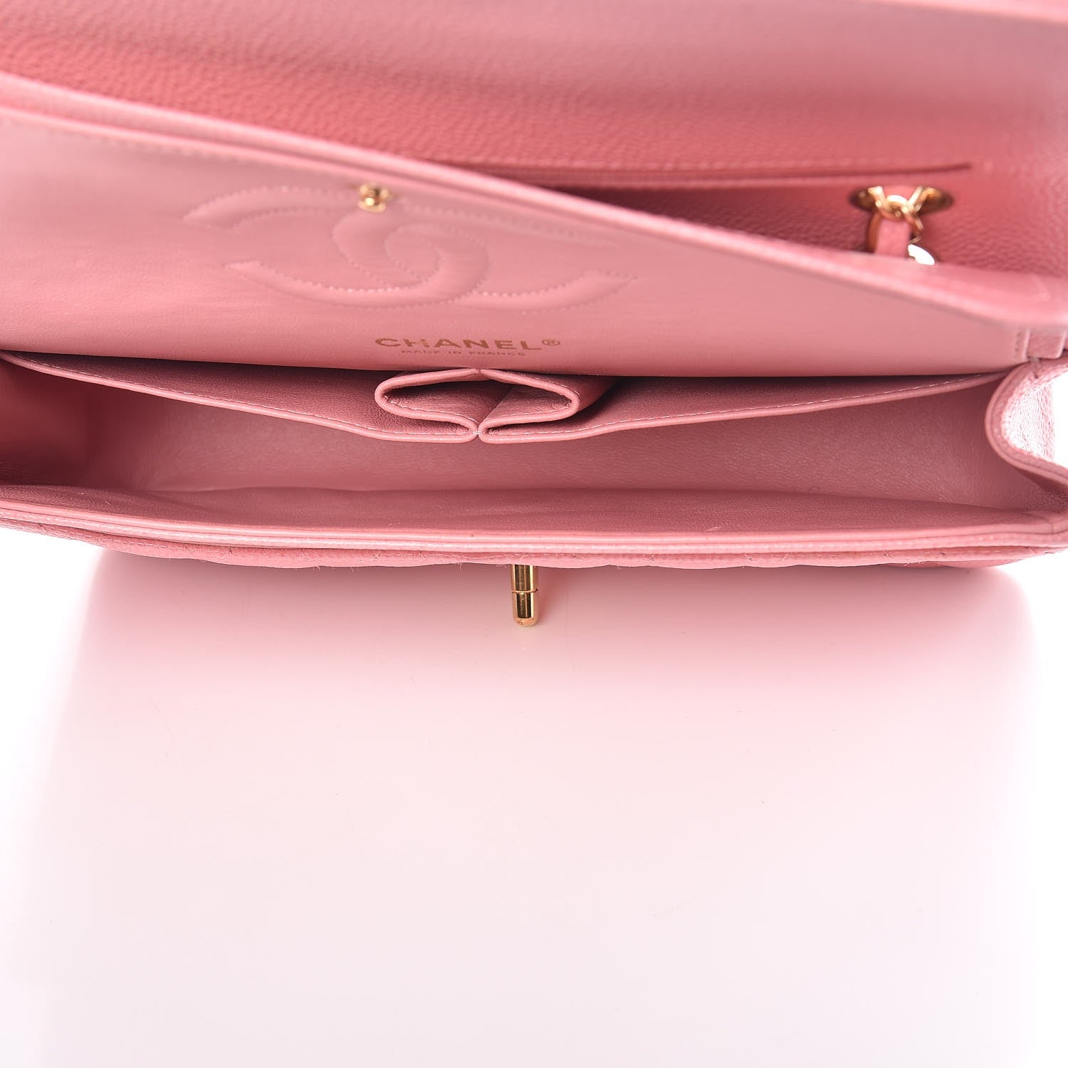 Chanel Caviar Quilted Medium Double Flap Pink 5 of 10