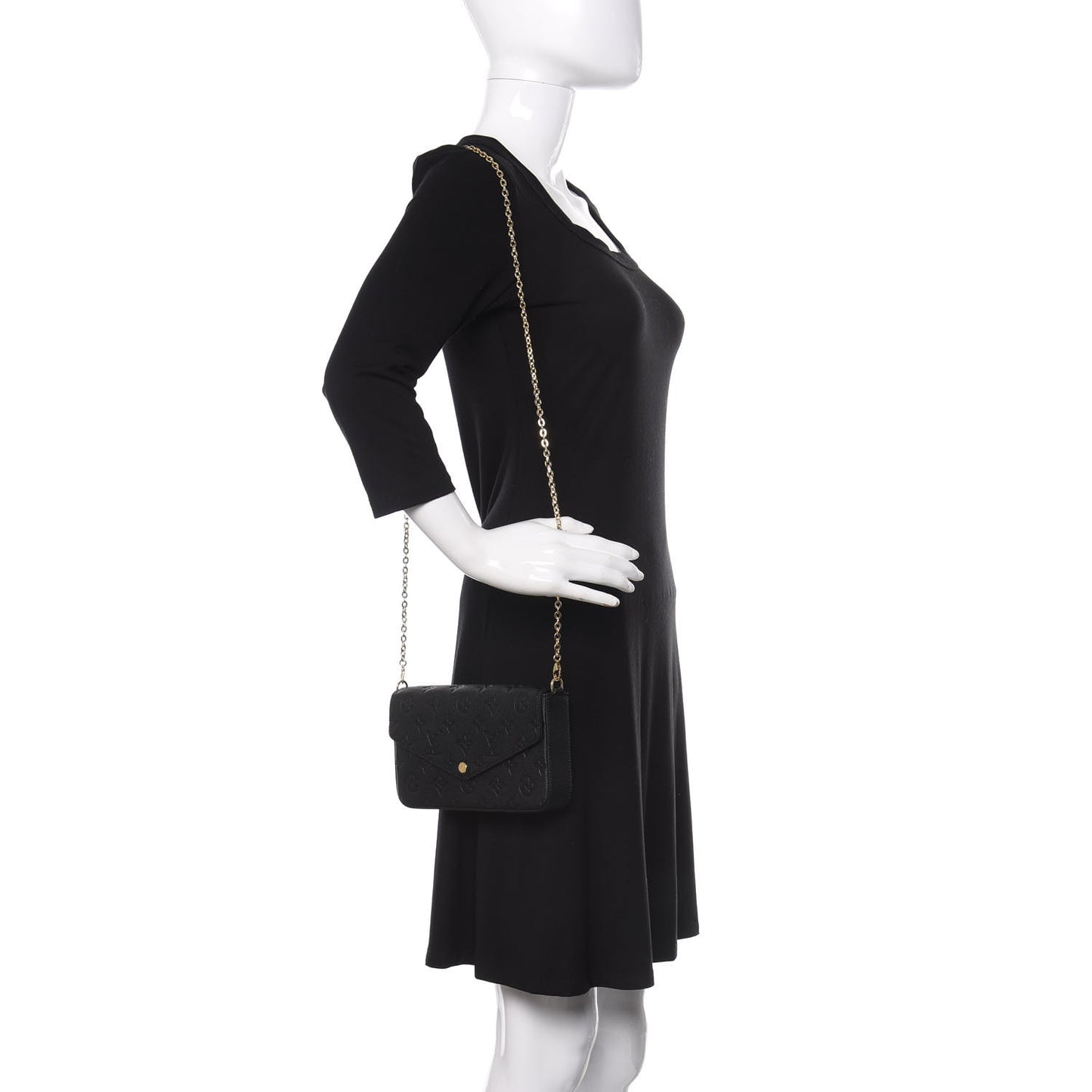 Empreinte Pochette Felicie Chain Wallet Black
