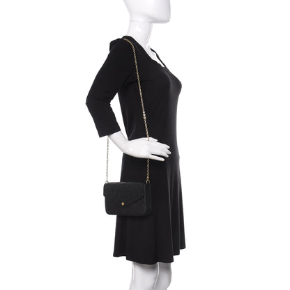 Louis Vuitton Empreinte Pochette Felicie Chain Wallet Black 2 of 11