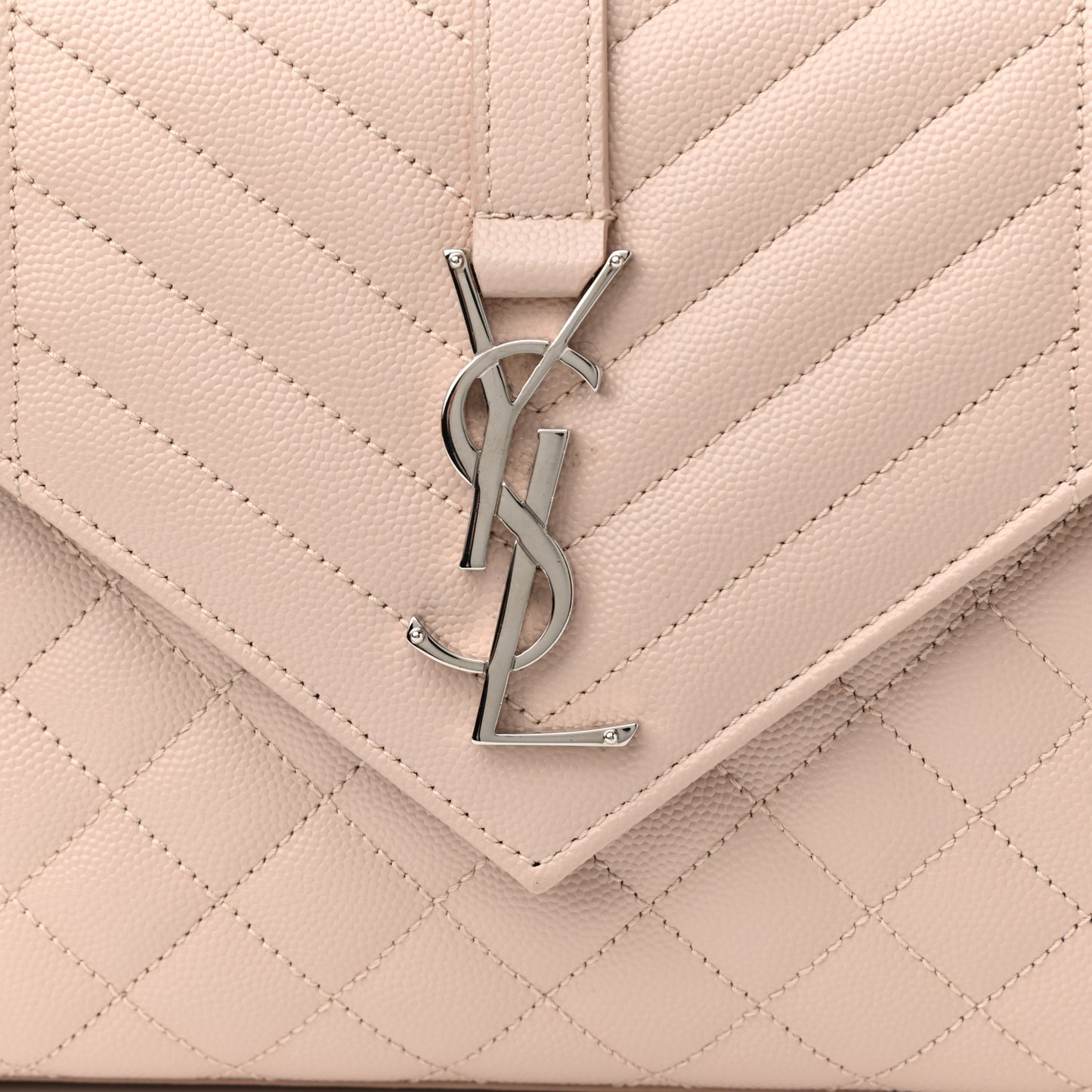 Grain De Poudre Textured Mixed Matelasse Medium Triquilt Monogram Satchel Marble Pink