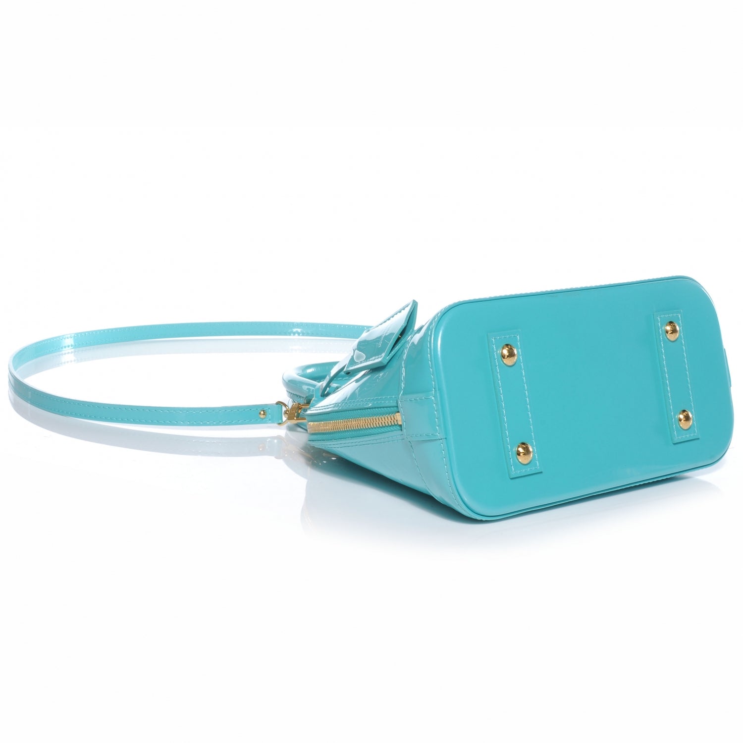 Louis Vuitton Vernis Alma BB Blue Lagon 4 of 7