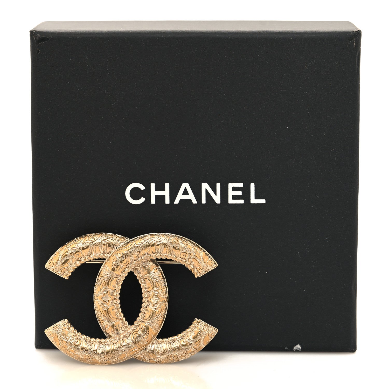 Chanel CC Large Brooch Gold 4 of 4
