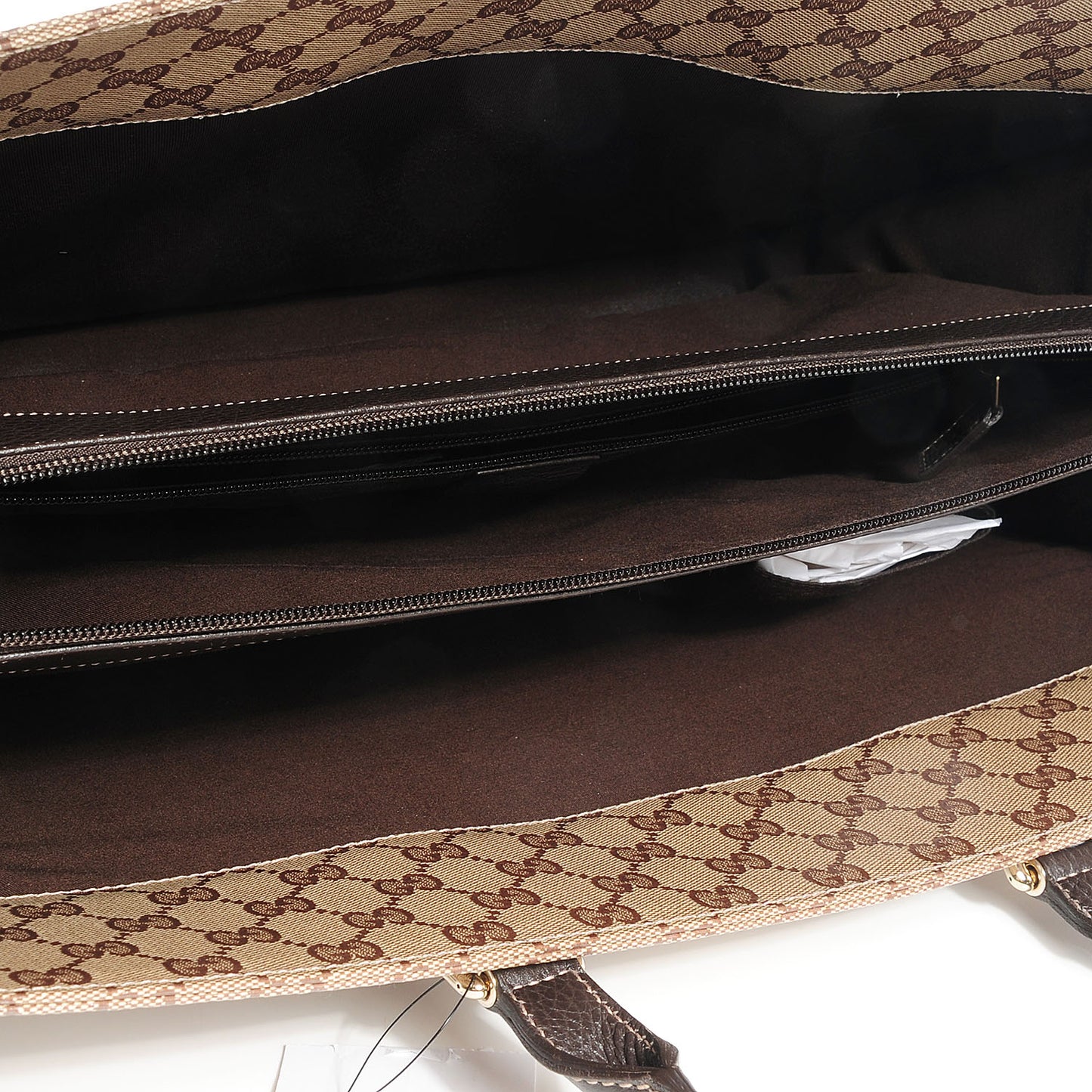 Crystal Monogram Briefcase Brown