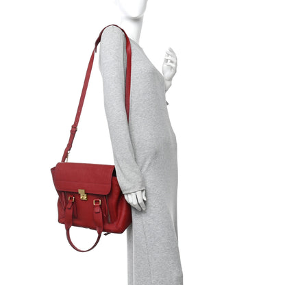 3.1 Phillip Lim Textured Calfskin Medium Pashli Satchel Crimson 2 of 9