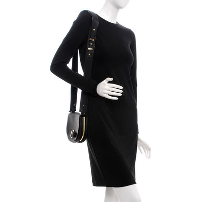 Delvaux Crispy Calfskin Mini Le Mutin Saddle Bag Black 2 of 9