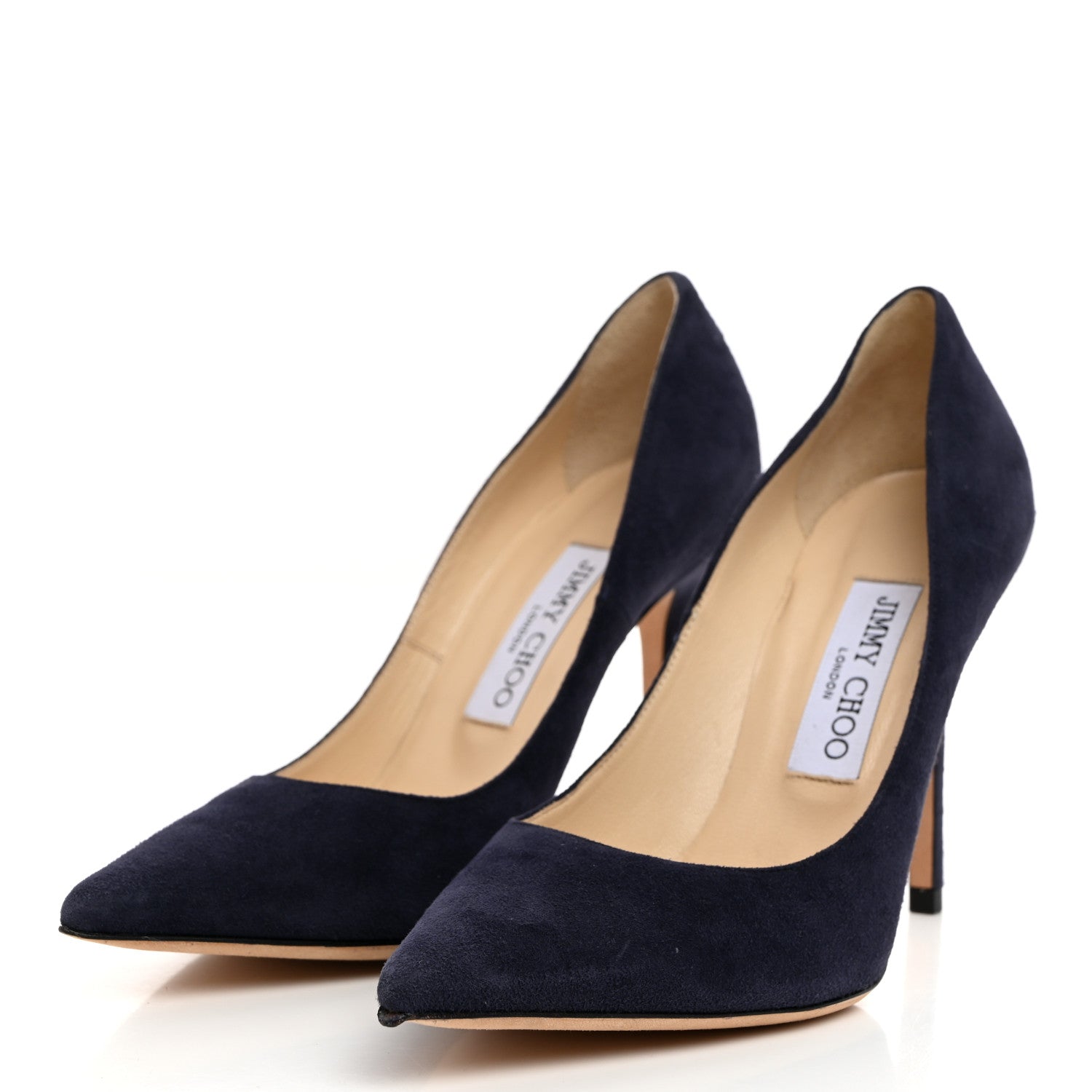 Jimmy Choo Suede Pumps 37.5 Navy 3 of 8