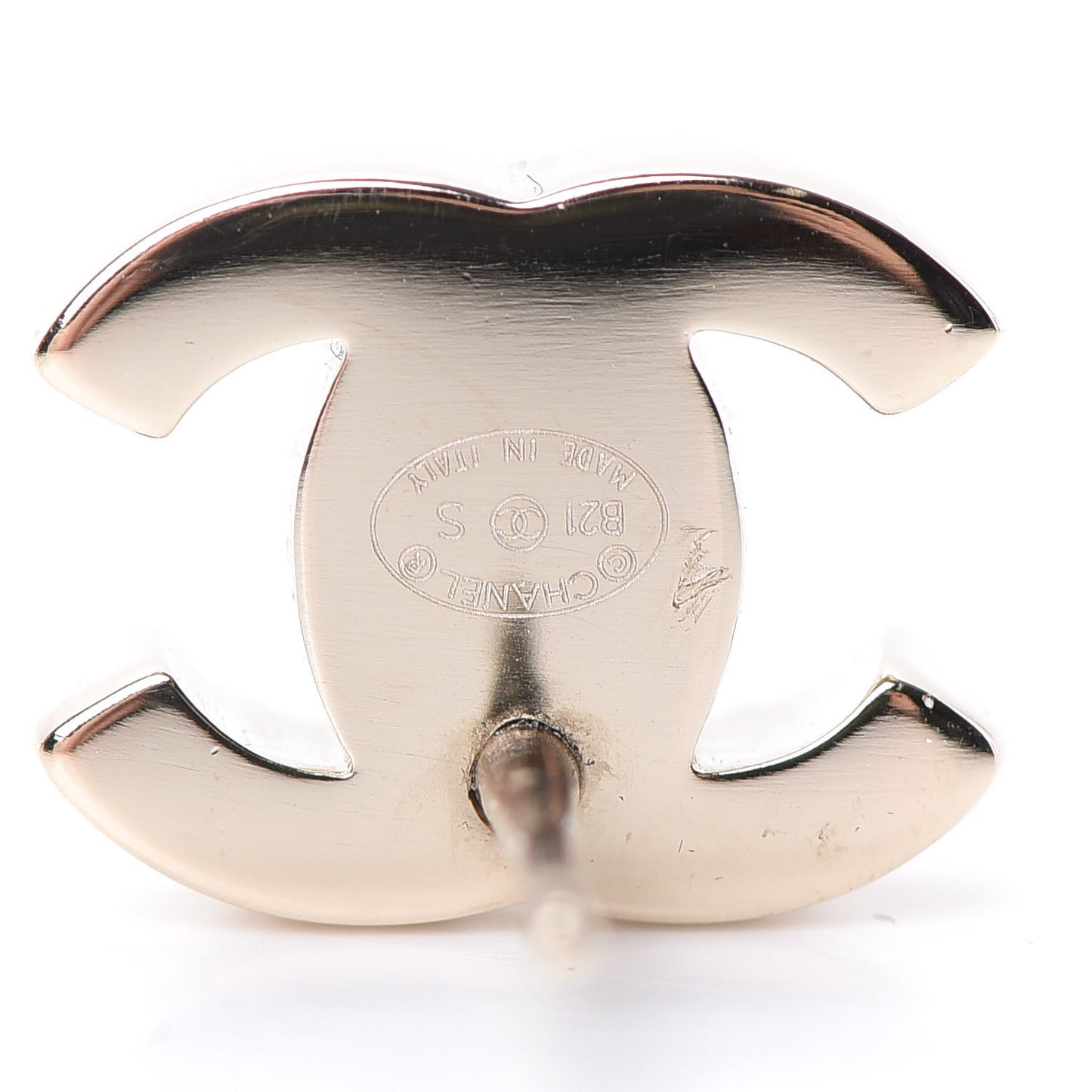 Metal CC Turnlock Earrings Gold