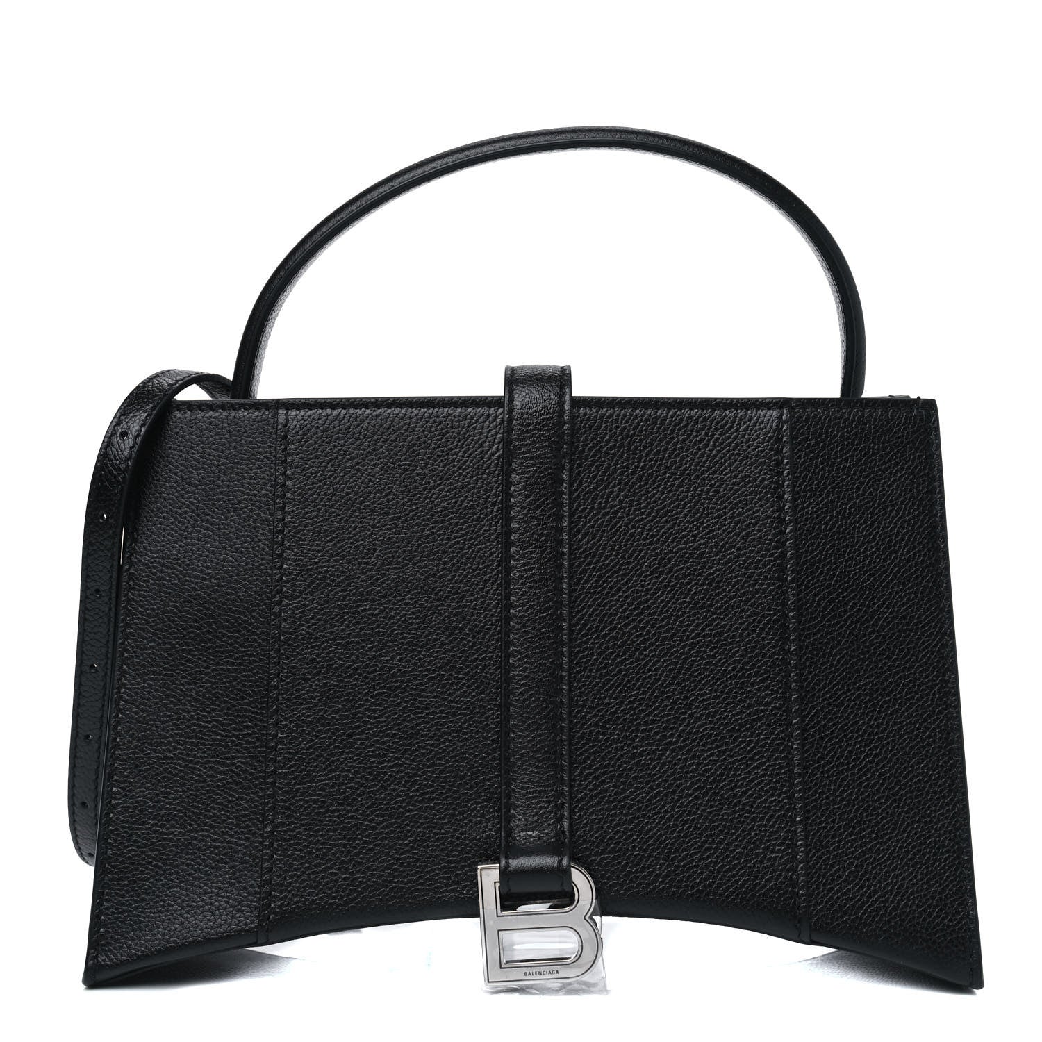 Balenciaga Grained Calfskin XS Hourglass East West Tote Black 1 of 5