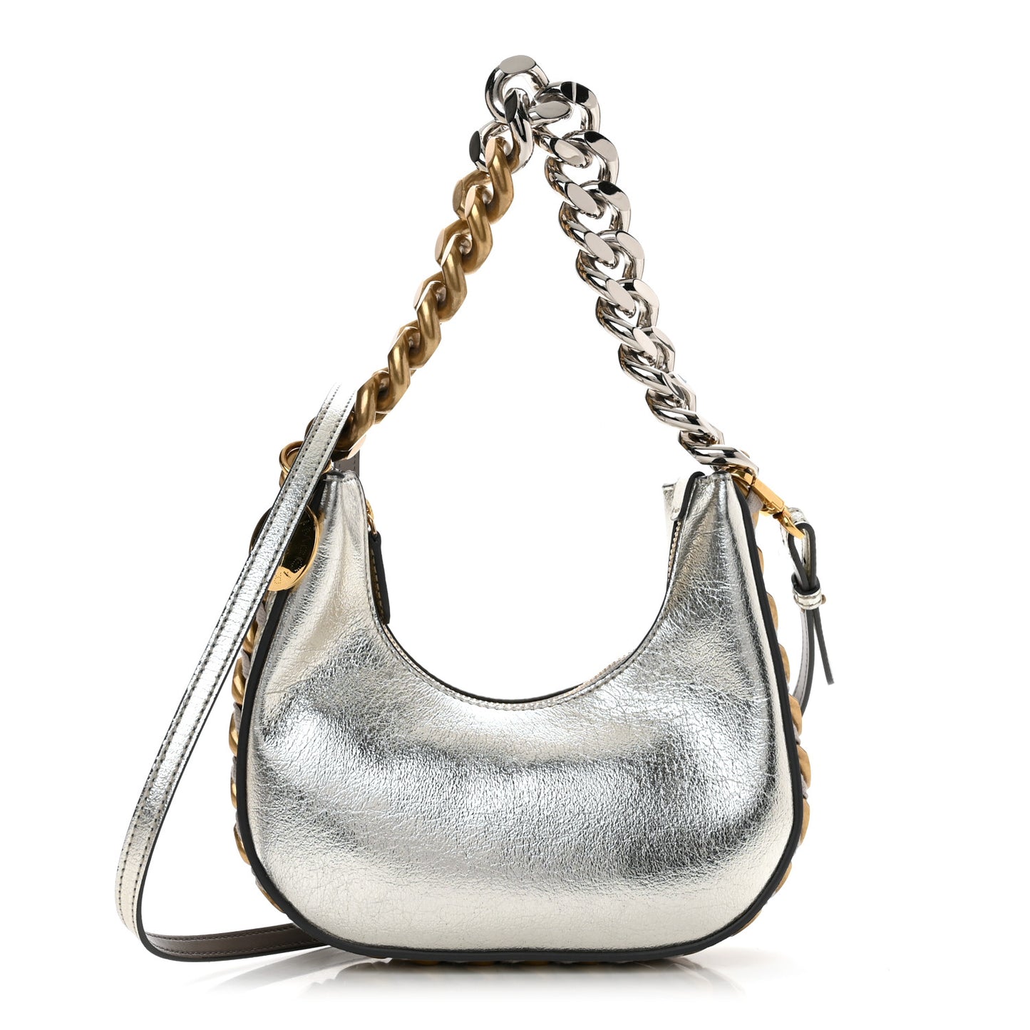 Eco Alter Nappa Mini Frayme Shoulder Bag Silver