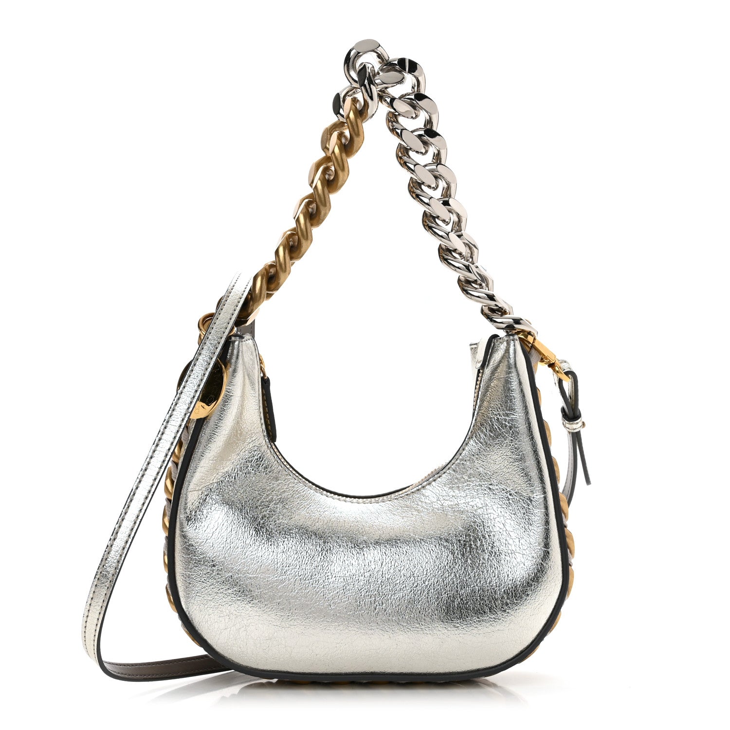 Stella McCartney Eco Alter Nappa Mini Frayme Shoulder Bag Silver 1 of 11