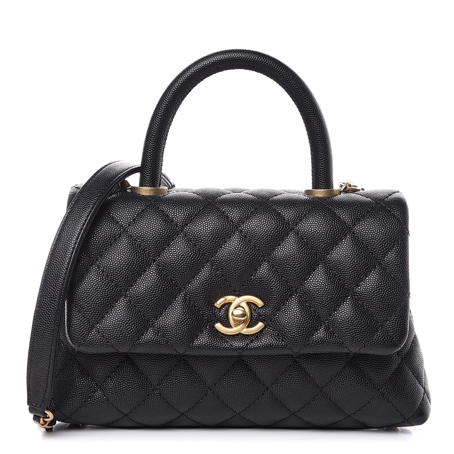Chanel Caviar Quilted Mini Coco Handle Flap Black 1 of 8