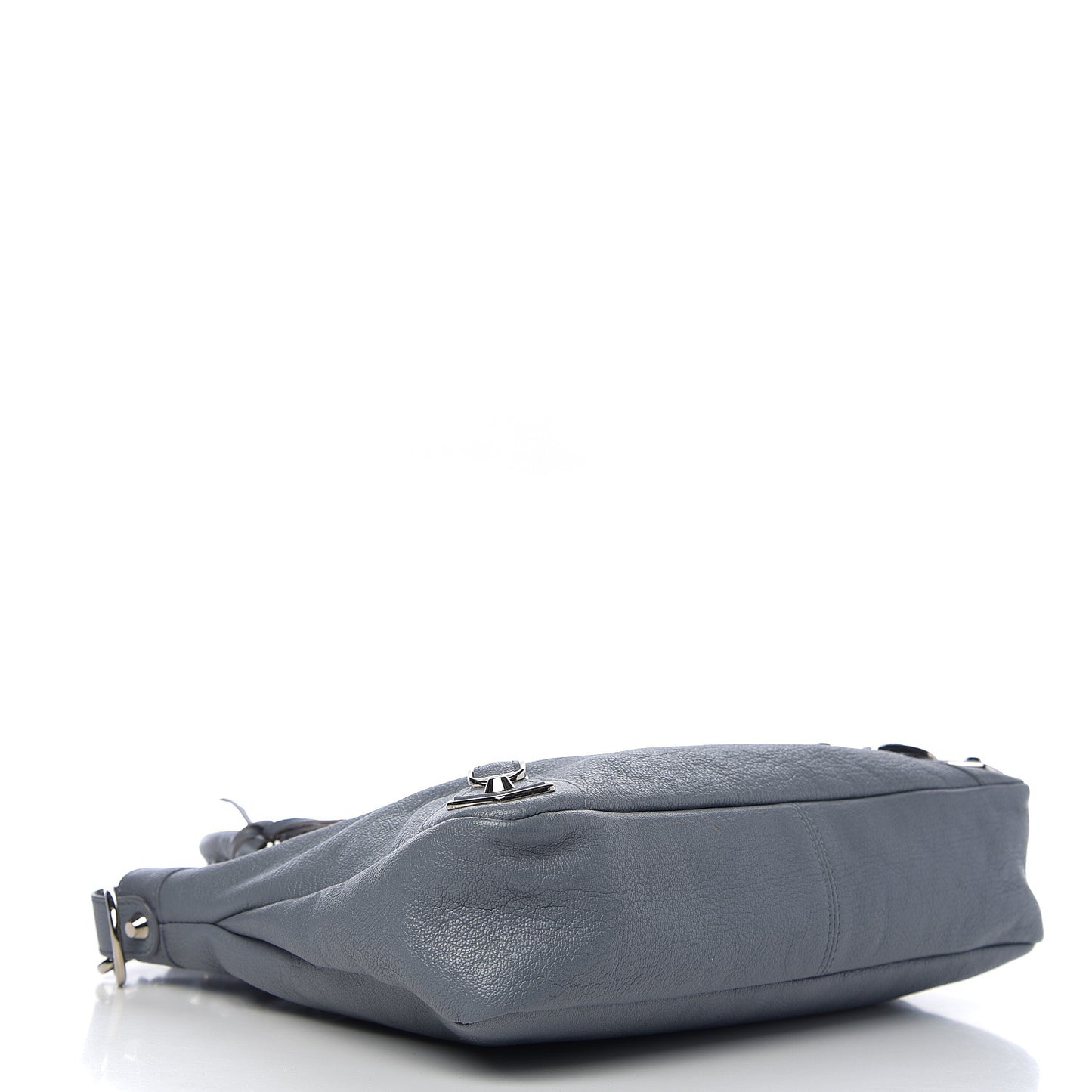 Chevre Silver Metallic Edge Hardware Town Bleu Acier
