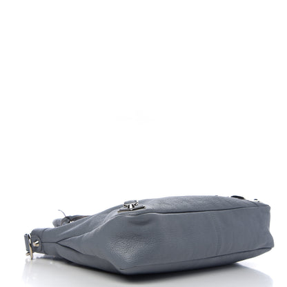 Balenciaga Chevre Silver Metallic Edge Hardware Town Bleu Acier 3 of 9
