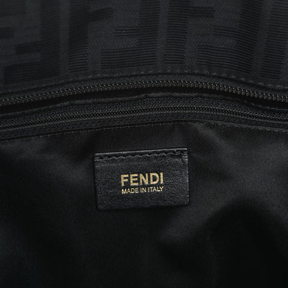 Fendi Canvas Quilted FF Roll Tote Black 6 of 7