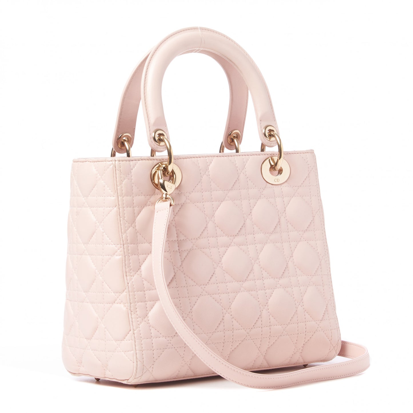 Lambskin Cannage Medium Lady Dior Light Pink