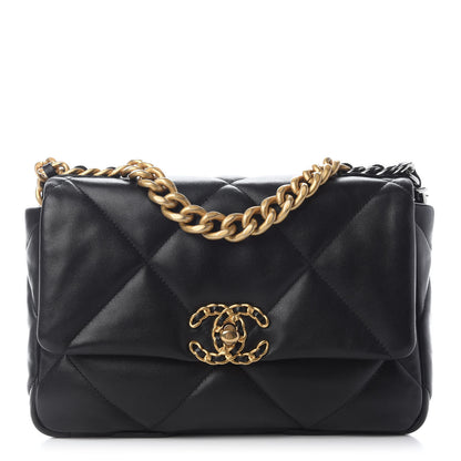 Chanel Lambskin Quilted Medium Chanel 19 Flap Black 1 of 9