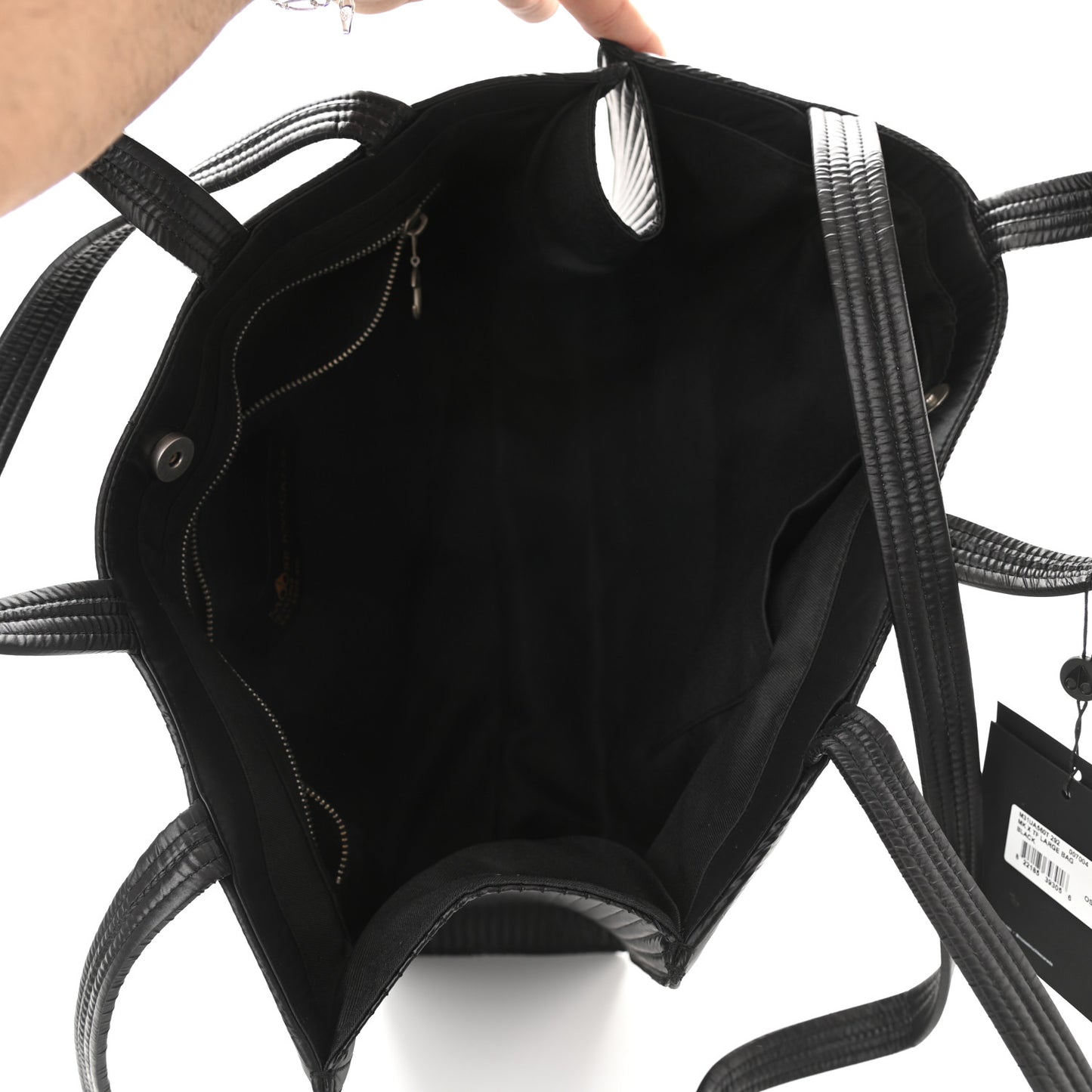 x MOOSE KNUCKLES Nylon Quilted Large Shopping Bag Black