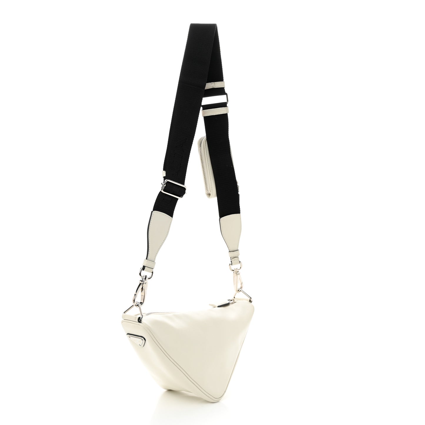 Grace Lux Triangle Shoulder Bag White