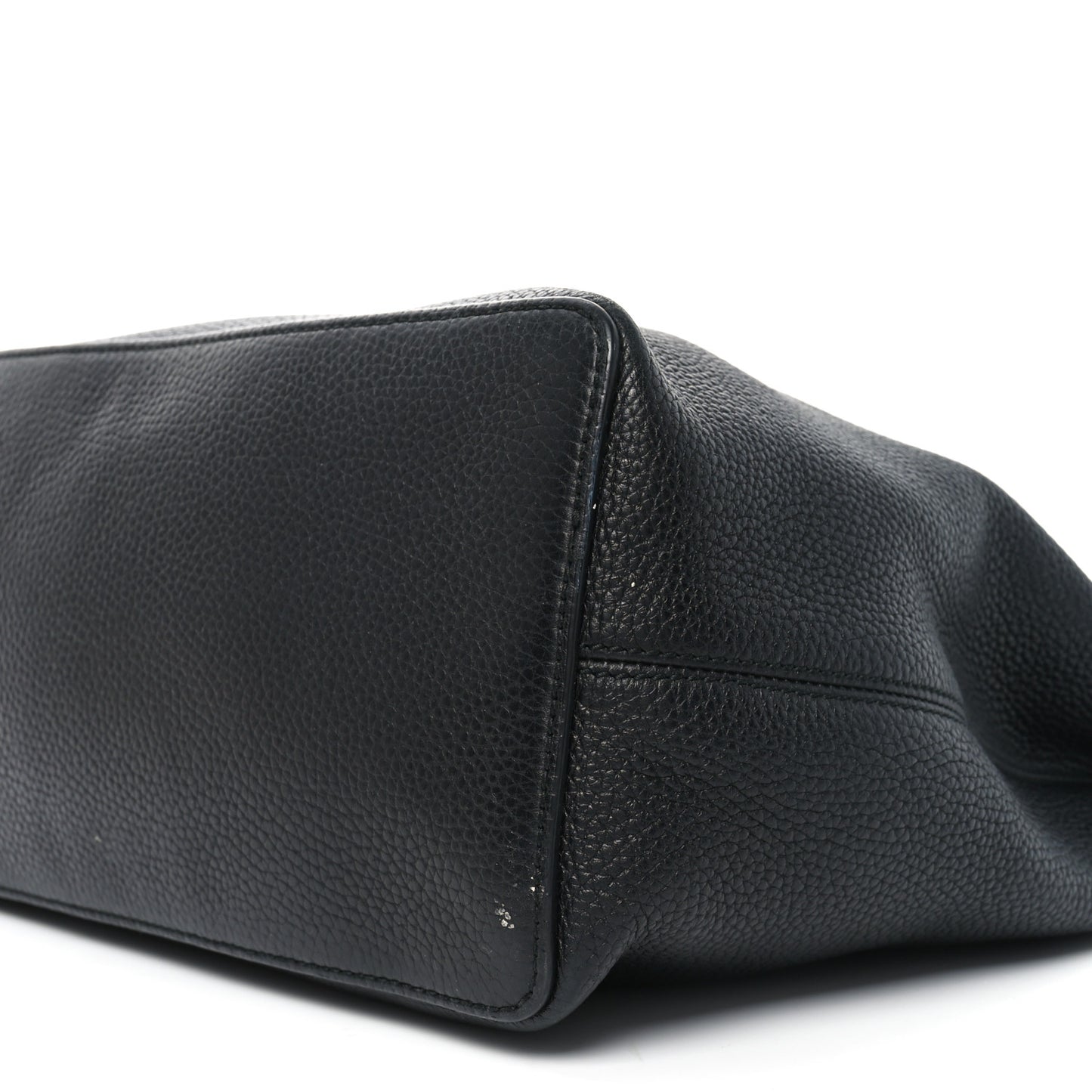 Pebbled Calfskin Large Soho Hobo Black