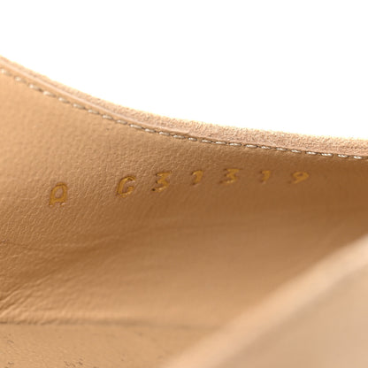 Chanel Suede Cap Toe CC Slingback Flats 37 Beige Black 7 of 9
