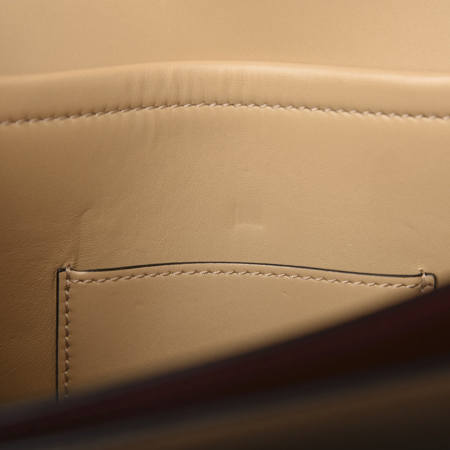 Calfskin Big Trouble Chain Bag Beige
