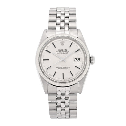 Rolex Stainless Steel 18K White Gold 36mm Oyster Perpetual Datejust Watch Silver 1601 1 of 5