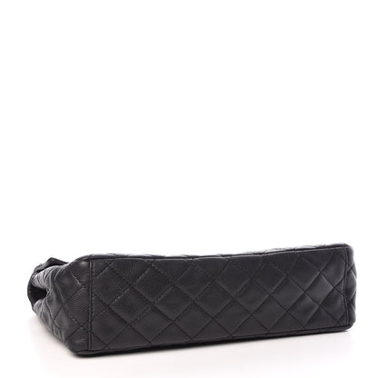 Chanel Washed Caviar Quilted Maxi Single Flap Black 4 of 10