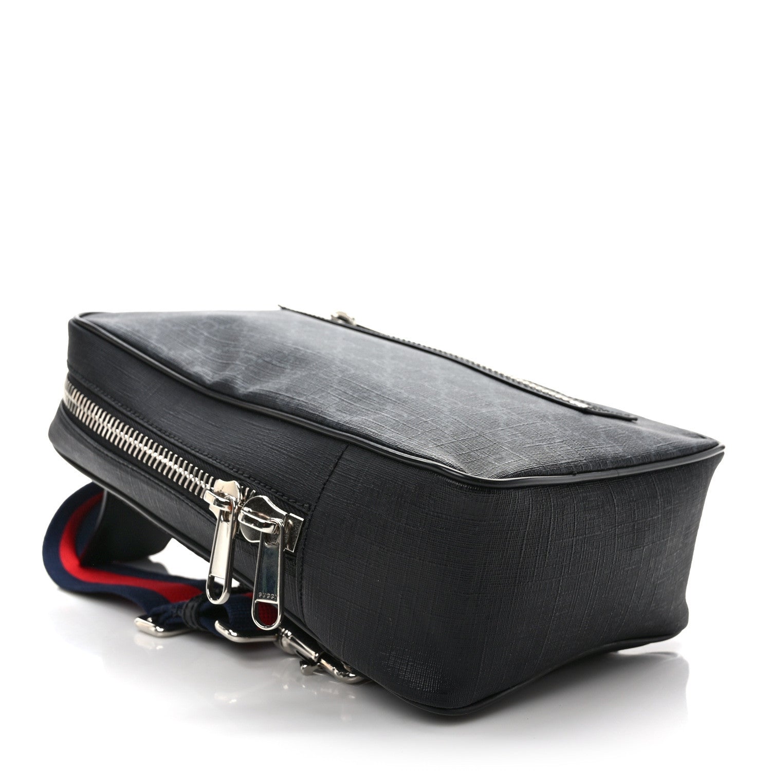 Gucci GG Supreme Monogram Web Belt Bag Black Grey 4 of 8