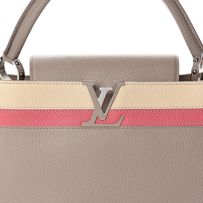 Louis Vuitton Taurillon Capucines MM Galet Coral Pebble 6 of 8