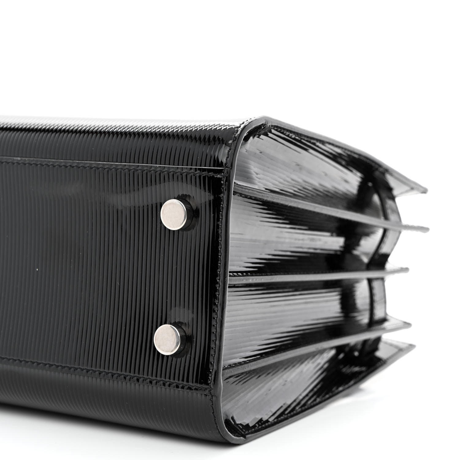 Saint Laurent Ribbed Patent Calfskin Baby Sac De Jour Black 12 of 13